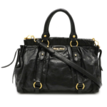 Miu Miu Shoulder Bag Leather Black🌲🍀