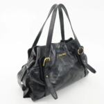 Authentic MIU MIU Logo Leather Tote Bag Shoulder Bag Black🩷🍒 - Image 12