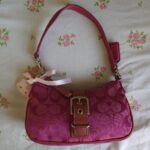 Y2K Vintage Coach Barbie Pink Suede Mini Demi Buckle Shoulder Bag🌺🩷 - Image 7