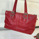 Vintage Coach tote and makeup bag - Image 2