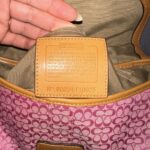 Coach Pink Signature Jacquard Soho Mini Vintage Bag💜🍇 - Image 6