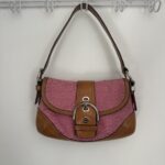 Coach Pink Signature Jacquard Soho Mini Vintage Bag💜🍇 - Image 8