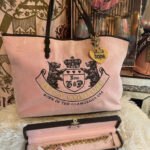 RARE Juicy Couture St. Jude’s CHOOSE HOPE Pink Velour Tote Matching Bracelet🥬🎄