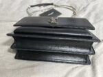 YSL Saint Laurent Sunset Shoulder Bag Medium Black Leather💜🍇 - Image 4