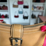 Y2K Coach Demi Buckle Tan Leather Bag🌲🍀 - Image 4