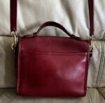 Vintage Coach Purse 9870 Red Leather Court Top Handle Bag Crossbody 🍒❤️‍🔥 - Image 6