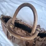 Authentic Brown Miu Miu Vitello Leather Bag With Gold Hardware And Removable Strap🍂✨ - Image 30