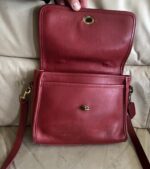 Vintage Coach Purse 9870 Red Leather Court Top Handle Bag Crossbody 🍒❤️‍🔥 - Image 3