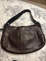 Coach F10192 Medium Vintage Soho Top Flap Y2K Black Leather Shoulder Bag🤎🌆 - Image 2