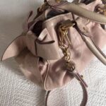 Authentic Light Pink Miu Miu Vitello Leather Bow Bag With Gold Hardware And Removable Strap🤍🗻 - Image 13