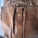 Authentic Brown Miu Miu Vitello Leather Bag With Gold Hardware And Removable Strap🍂✨ - Image 4