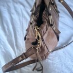 Authentic Brown Miu Miu Vitello Leather Bag With Gold Hardware And Removable Strap🍂✨ - Image 16